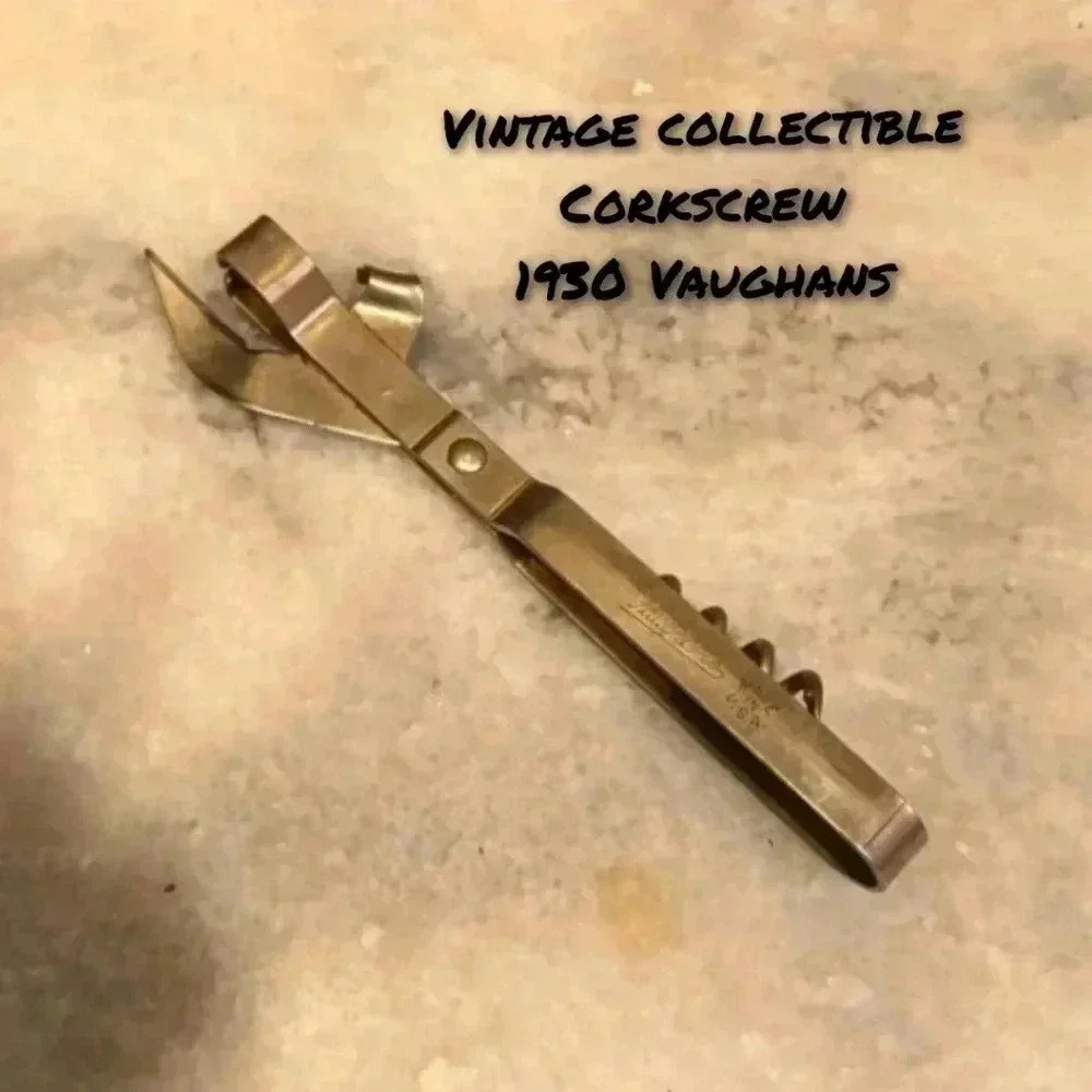 Vintage Rusty Vaughan's 1930s Beer Bottle Can Opener Wine Opener Combo -…